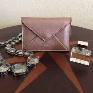 Furla Metallic Pink Card Holder